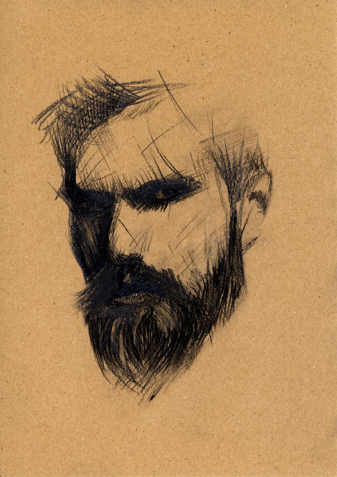 "Mustache" Day 1 — drawing, 2025