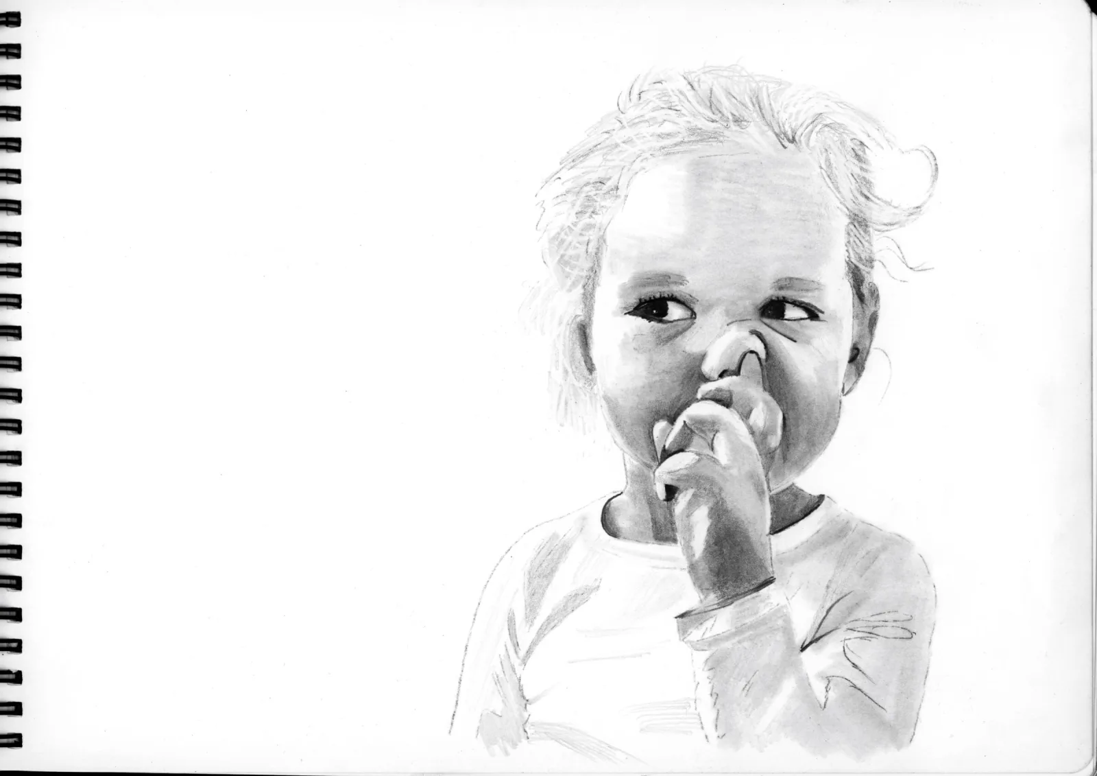 Booger — pencil drawing, 2022