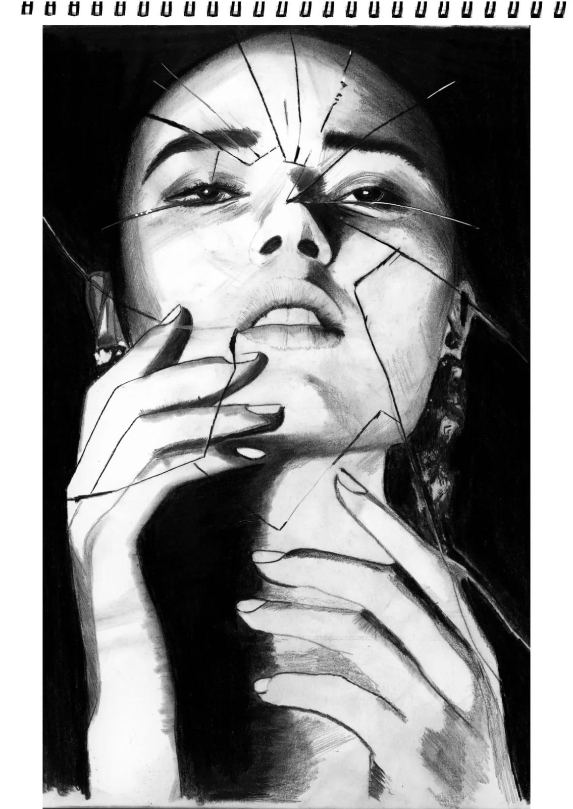 Broken — pencil drawing, 2023
