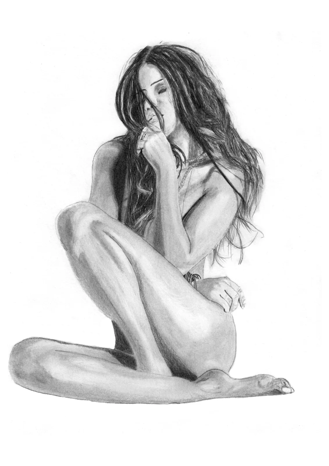 Disheveled — pencil drawing