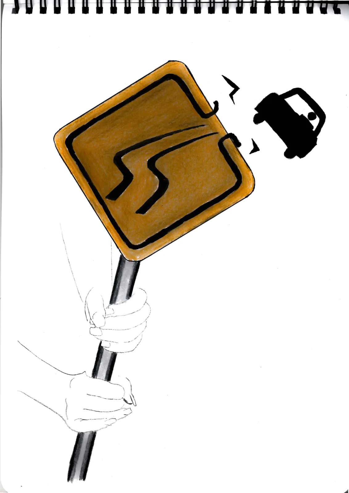 "Road" Day 27 — drawing, 2024