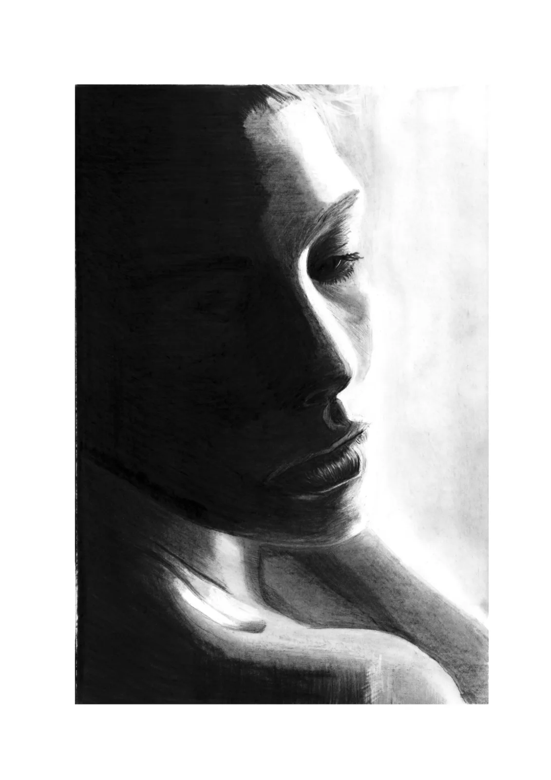 Moonlight Serenade — pencil drawing, 2022