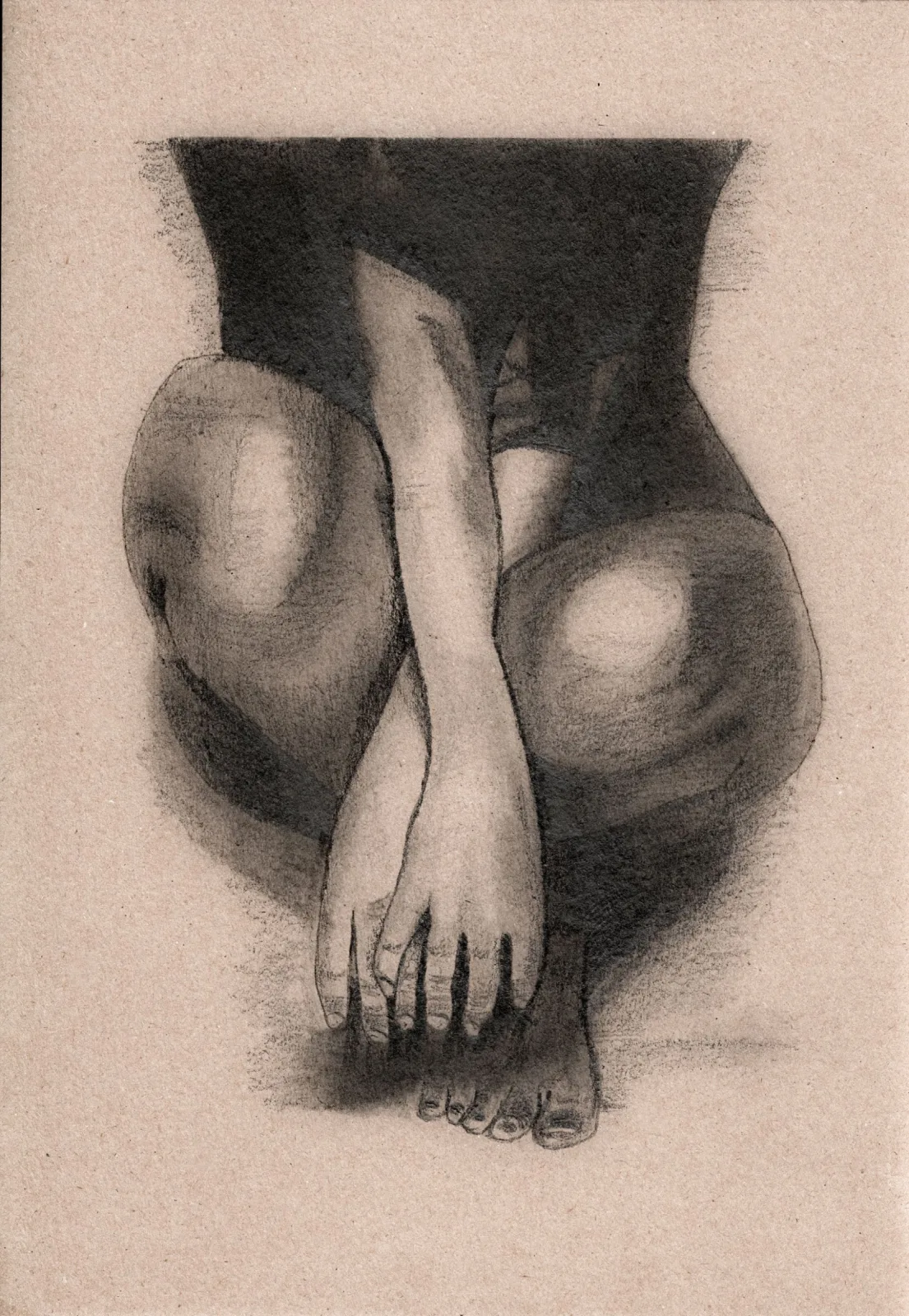 And that sadness really framed in one thought — pencil drawing, 2022