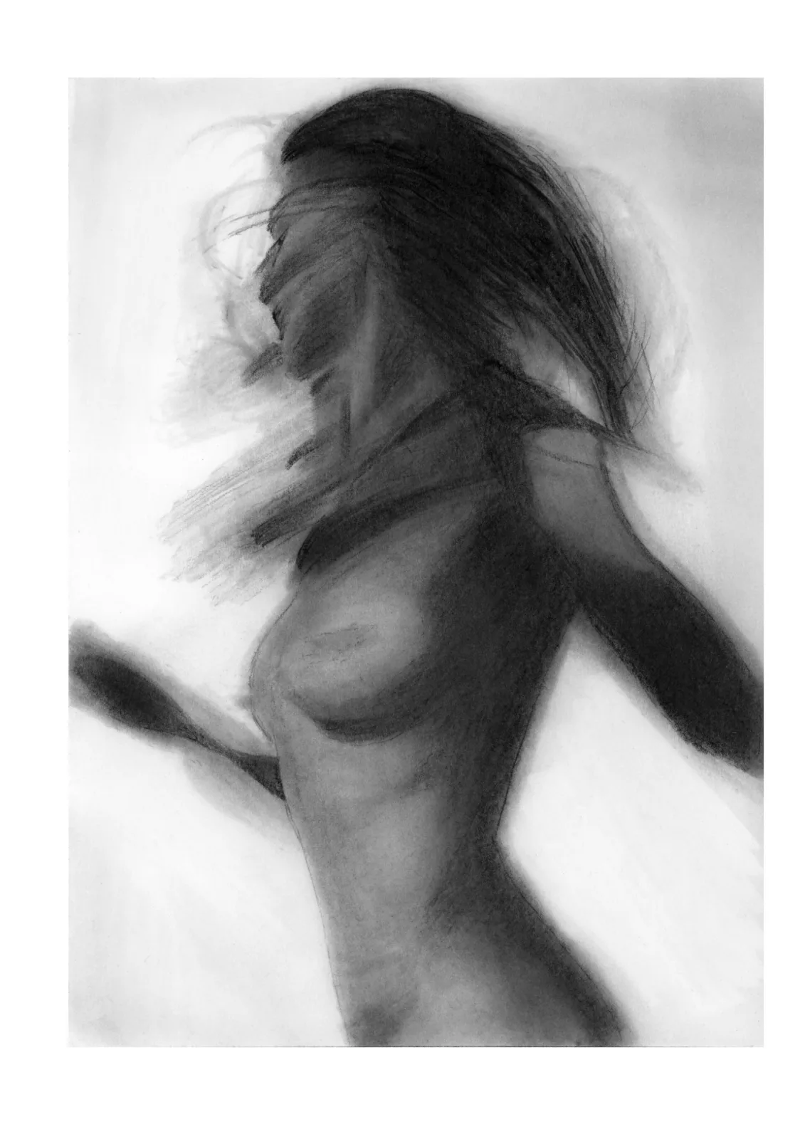 Don’t Look Back — pencil drawing, 2022