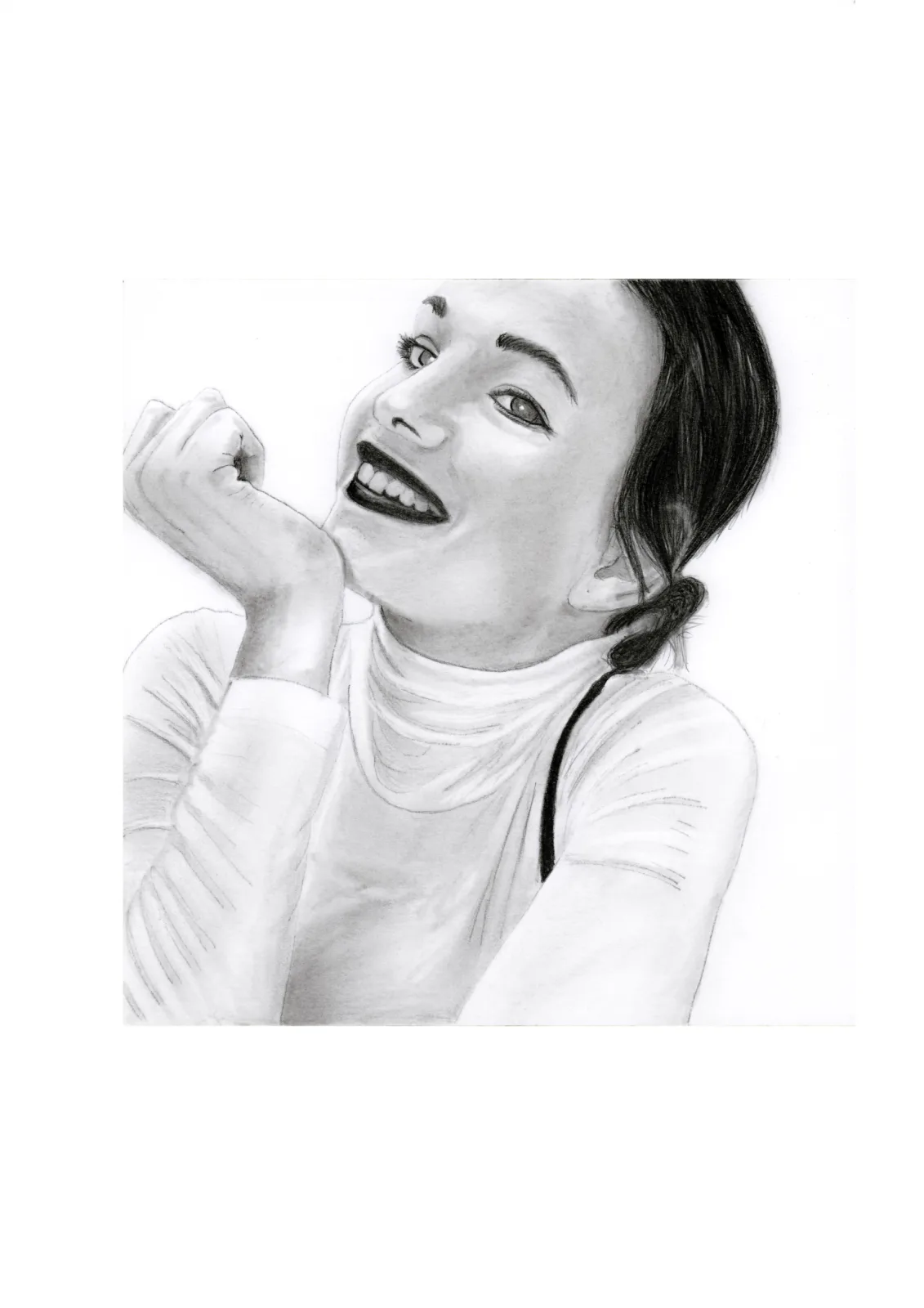 That smile — pencil drawing