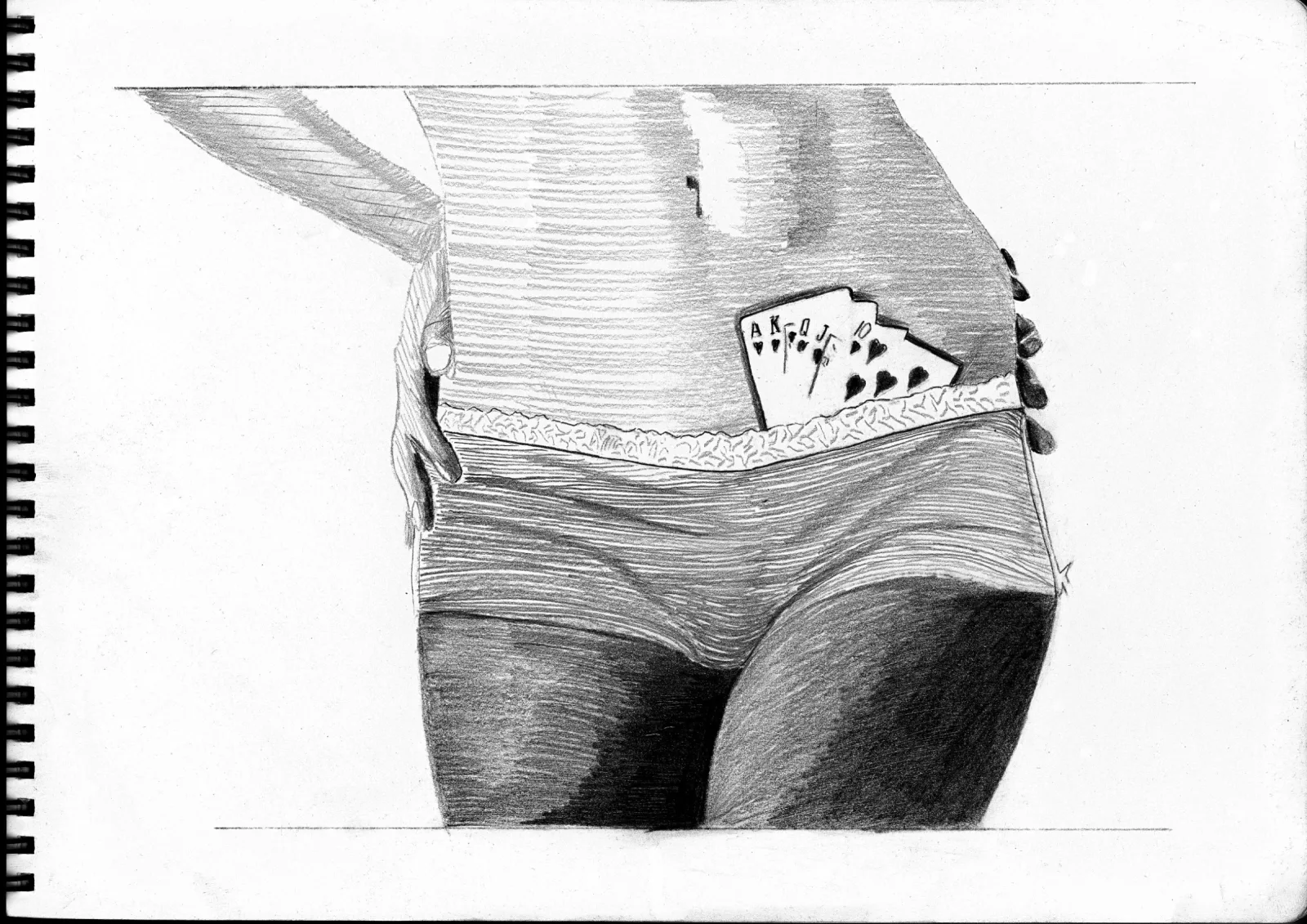 Bluff — pencil drawing, 2022