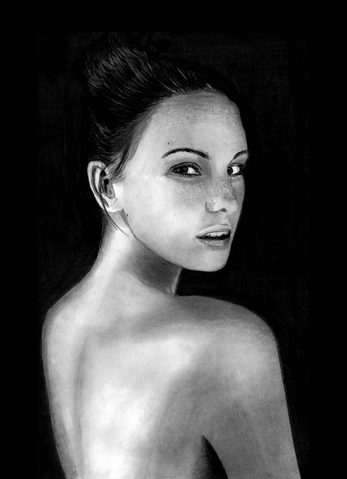 Freckles — pencil drawing, 2023