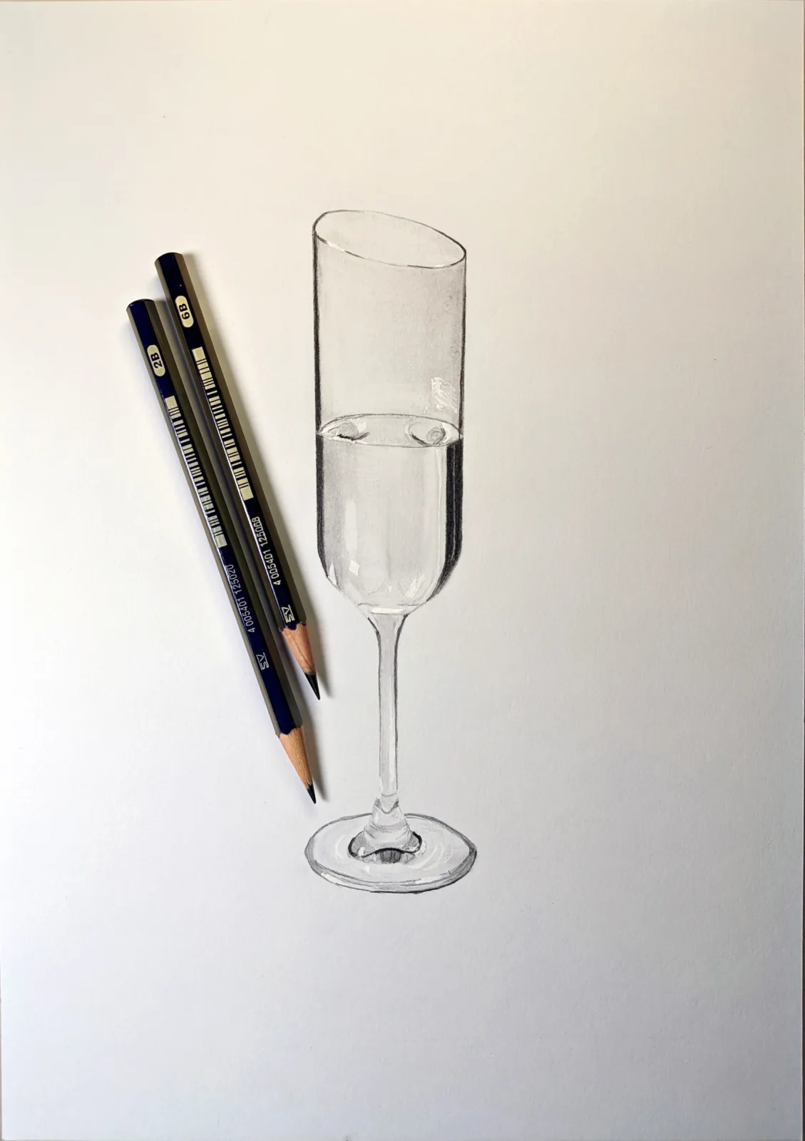 Champagne — pencil drawing, 2021