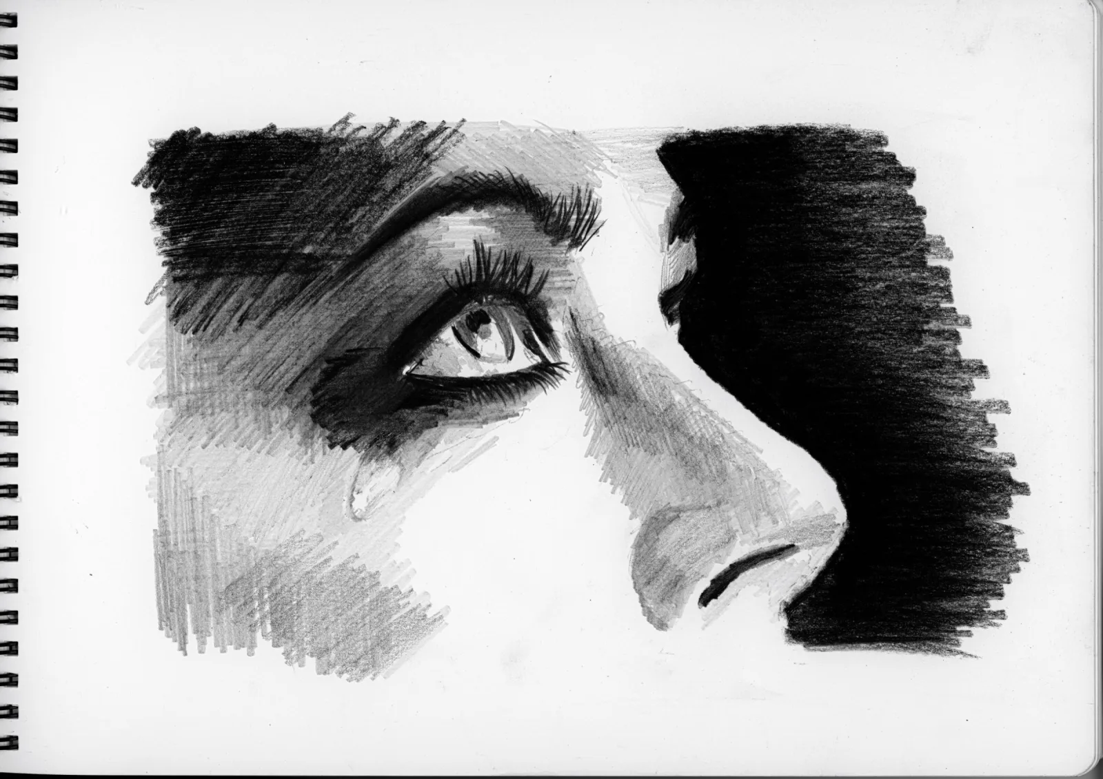Sad — pencil drawing, 2022