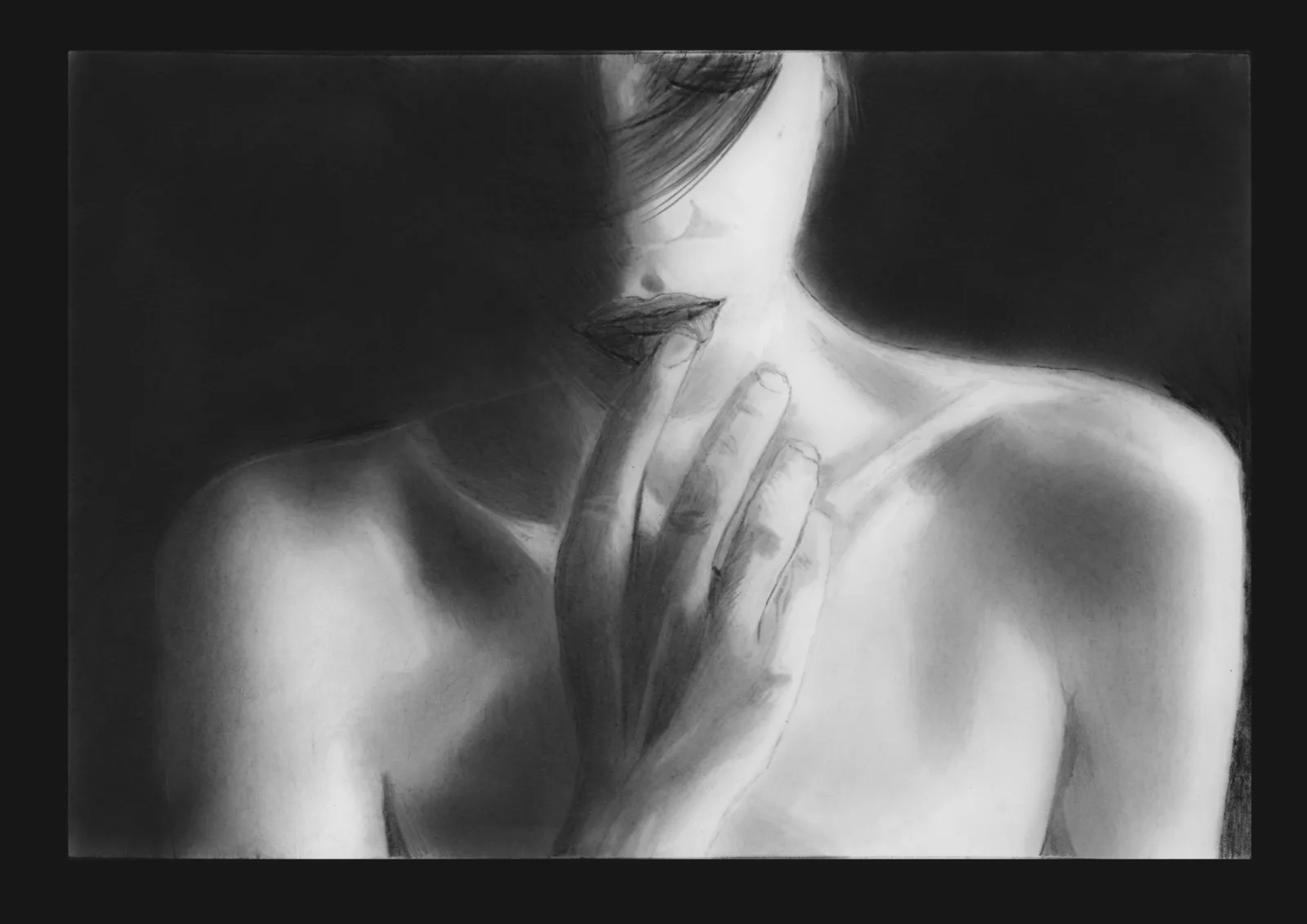 Thoughtful — pencil drawing, 2022