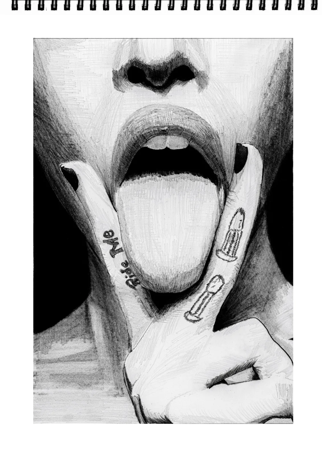 Ride Me — pencil drawing, 2022