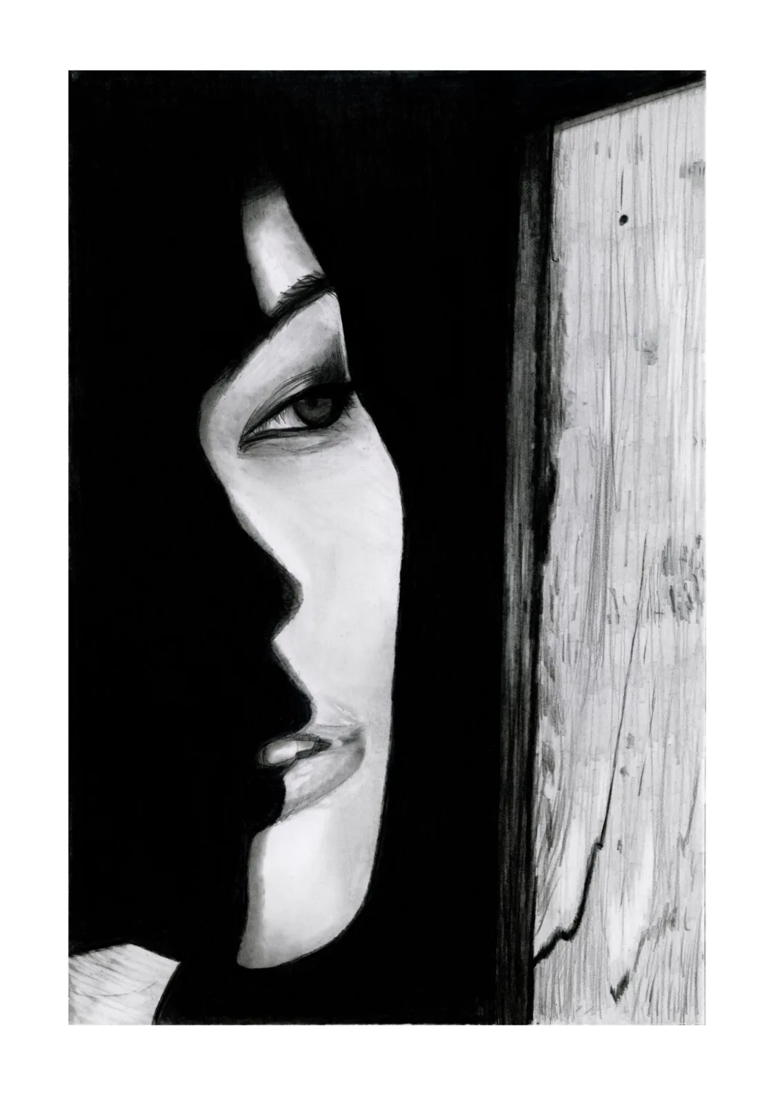 Curious — pencil drawing, 2022