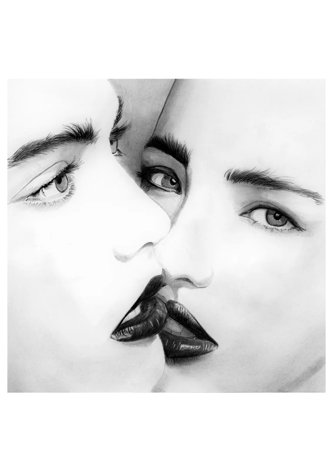 Kiss The Rain — pencil drawing, 2023