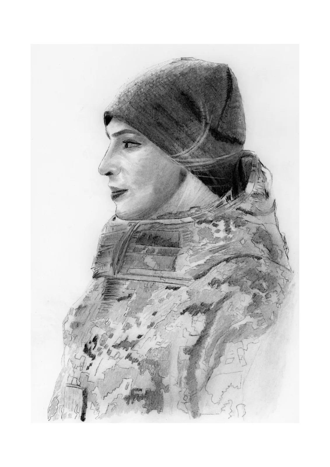 Who is next? — pencil drawing, 2022