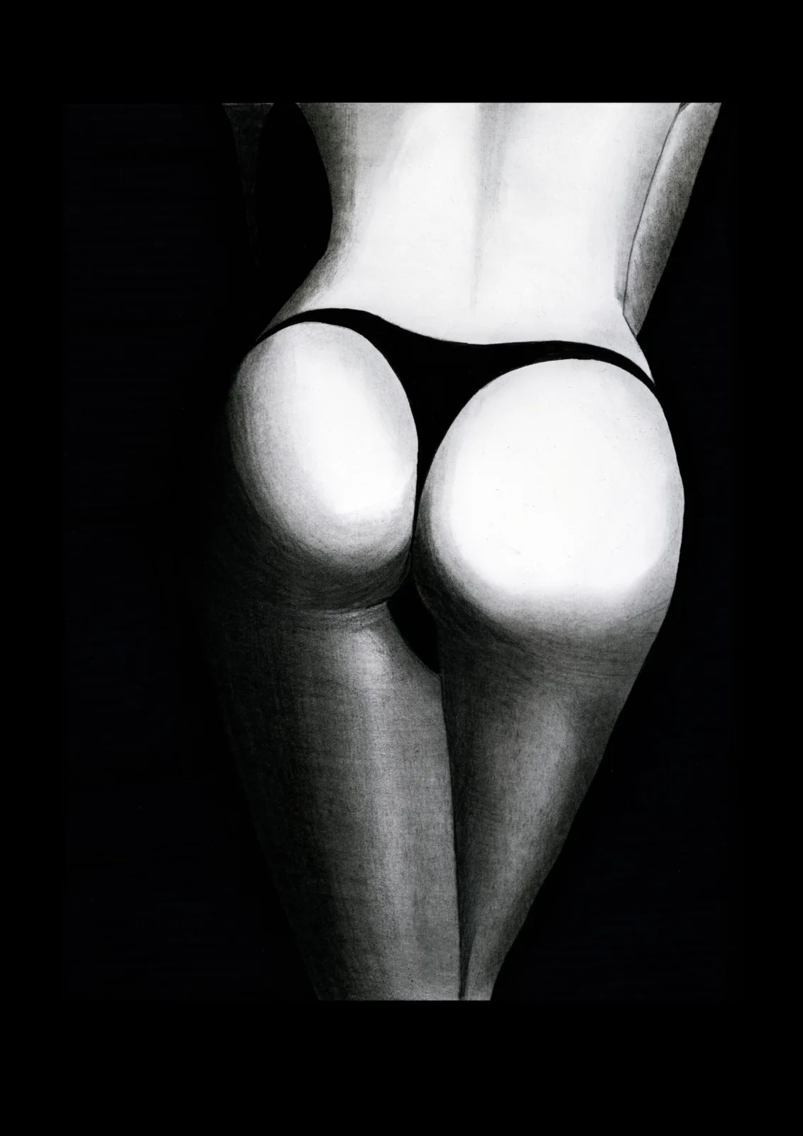 A look back — pencil drawing, 2022