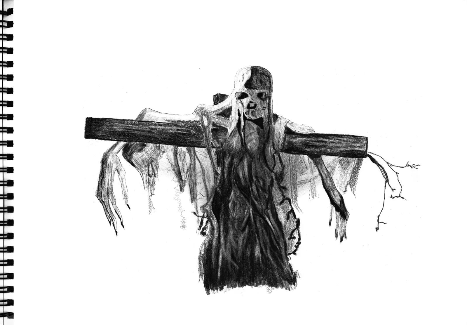 "Scarecrow" Day 25 — drawing, 2024