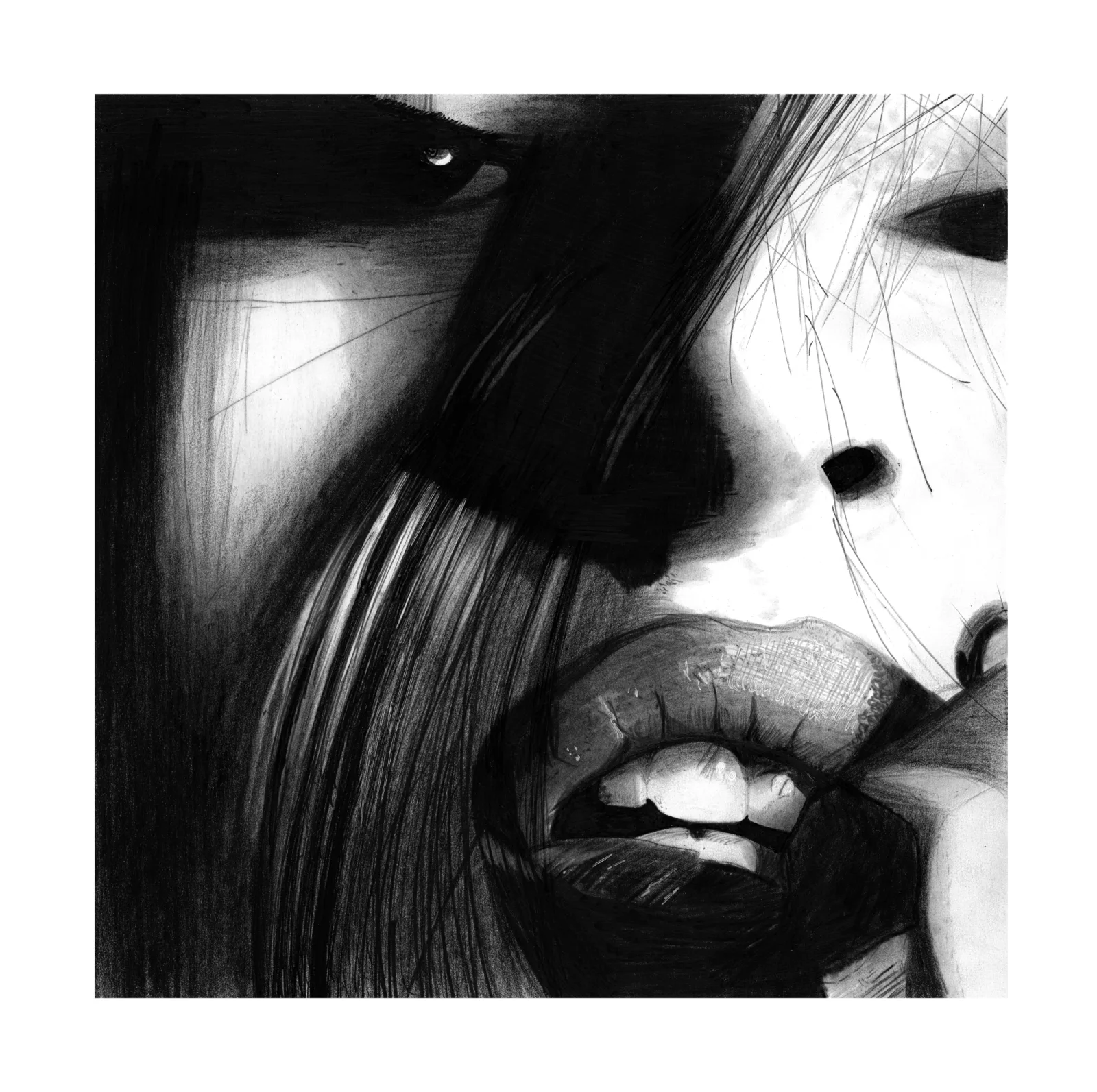 Nervous — pencil drawing, 2024
