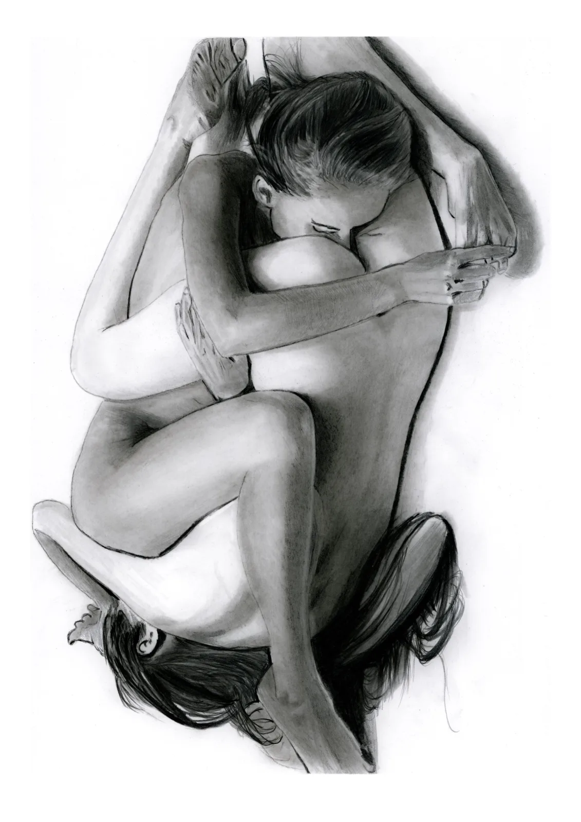 Clit Fight — pencil drawing, 2022