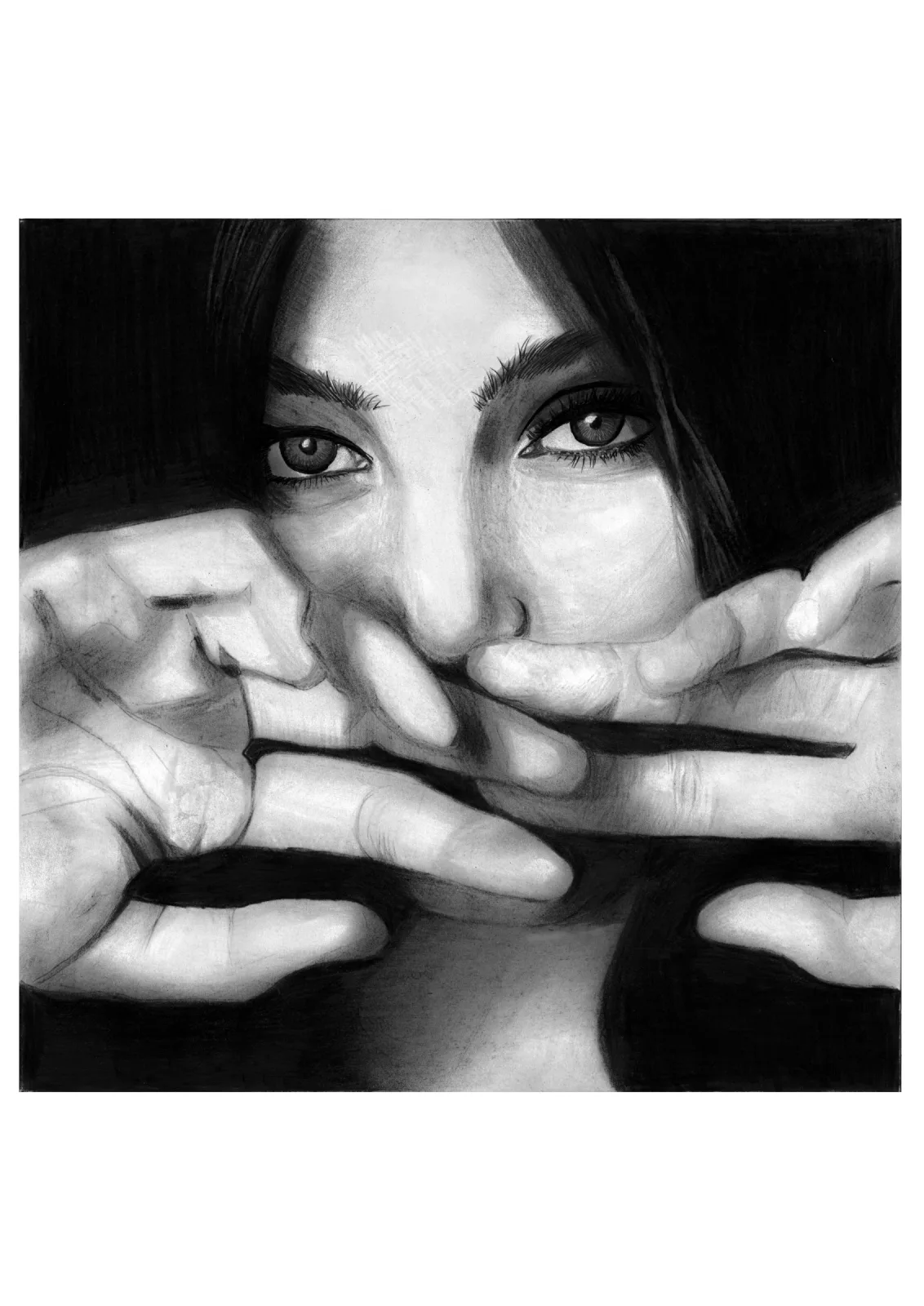Don’t speak — pencil drawing, 2023