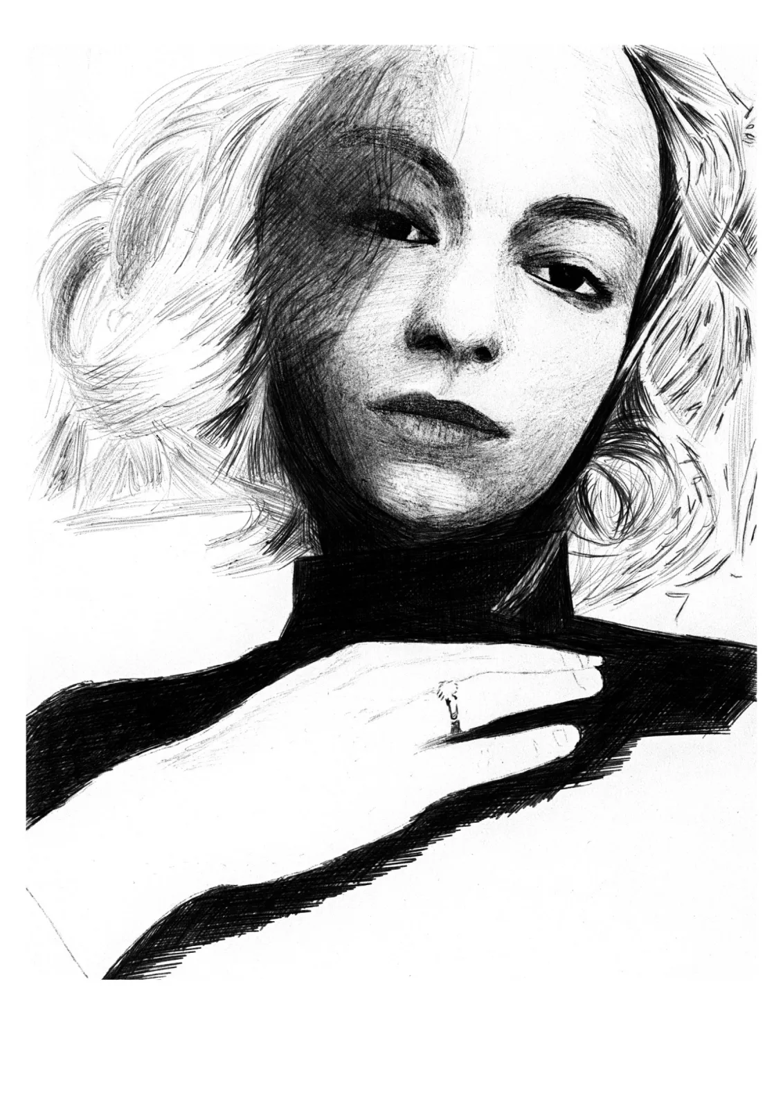 It is not in the stars to hold our destiny but in ourself — drawing, 2022